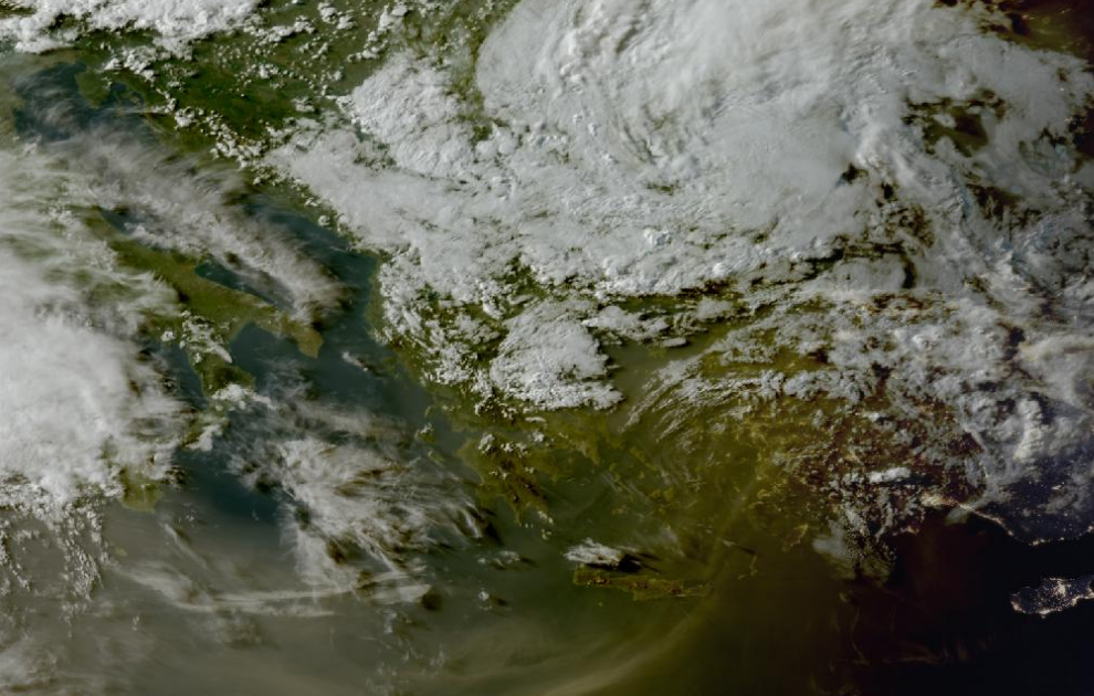 Τελευταία δορυφορική εικόνα νεφοκάλυψης