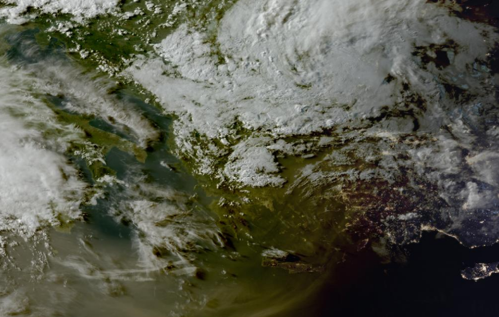 Τελευταία δορυφορική εικόνα νεφοκάλυψης