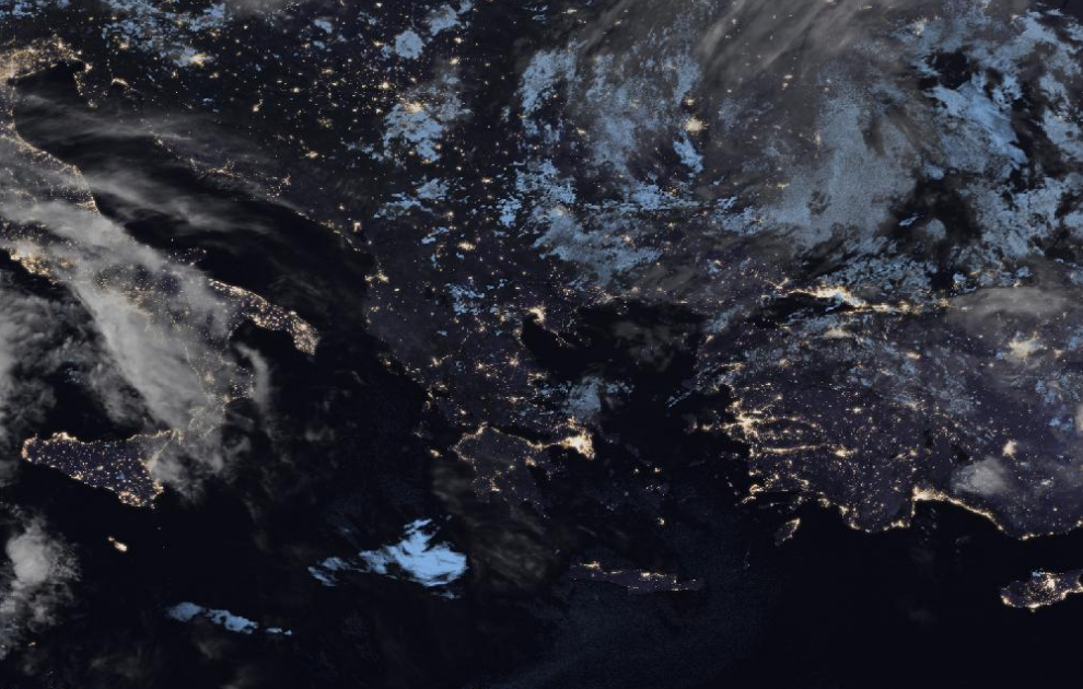 Τελευταία δορυφορική εικόνα νεφοκάλυψης