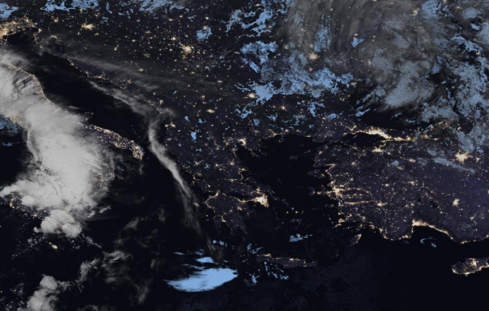 Τελευταία δορυφορική εικόνα νεφοκάλυψης