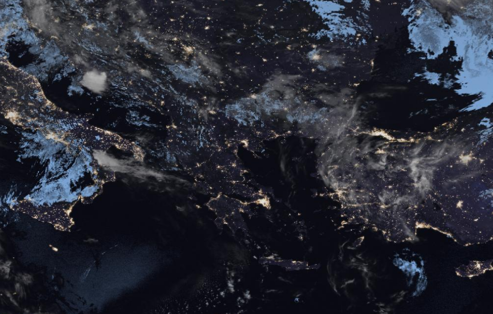Τελευταία δορυφορική εικόνα νεφοκάλυψης