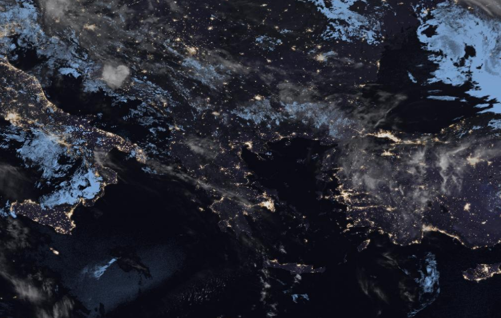 Τελευταία δορυφορική εικόνα νεφοκάλυψης
