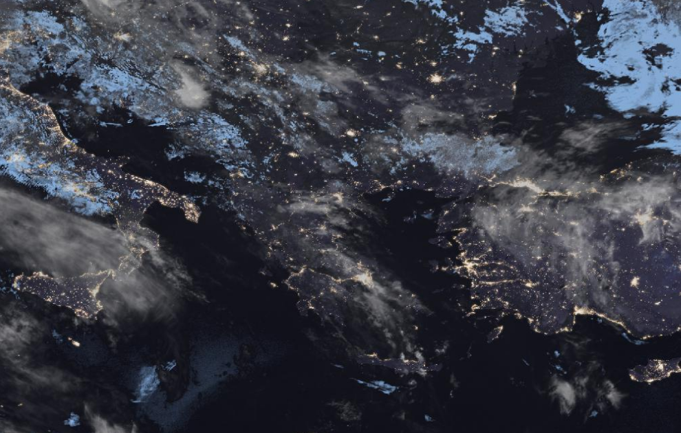Τελευταία δορυφορική εικόνα νεφοκάλυψης