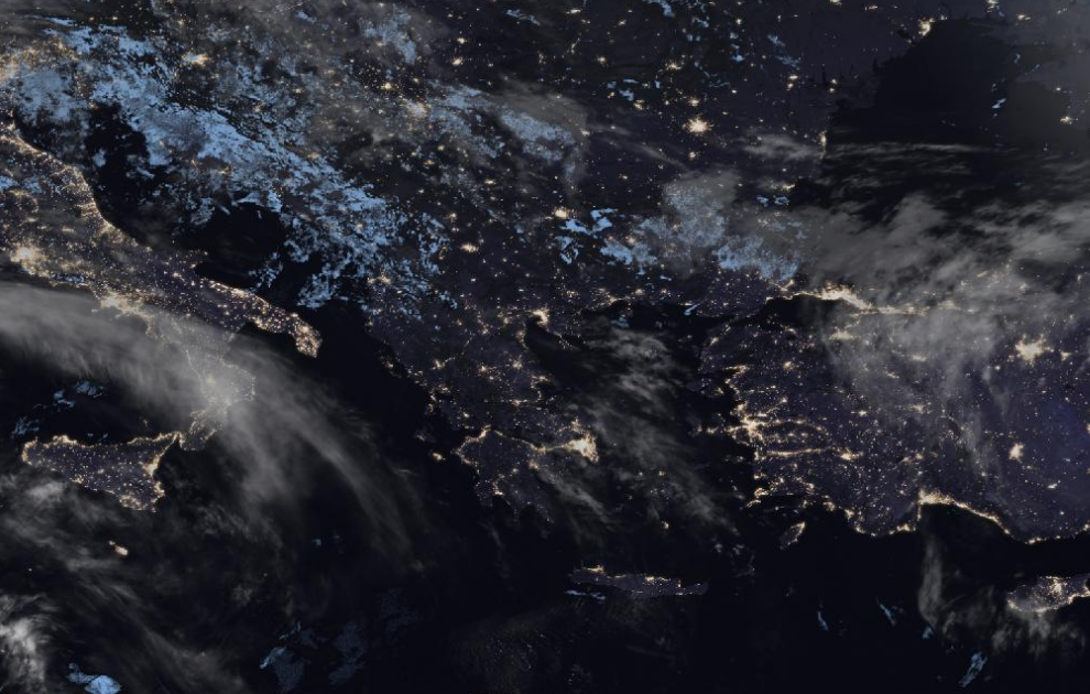 Τελευταία δορυφορική εικόνα νεφοκάλυψης