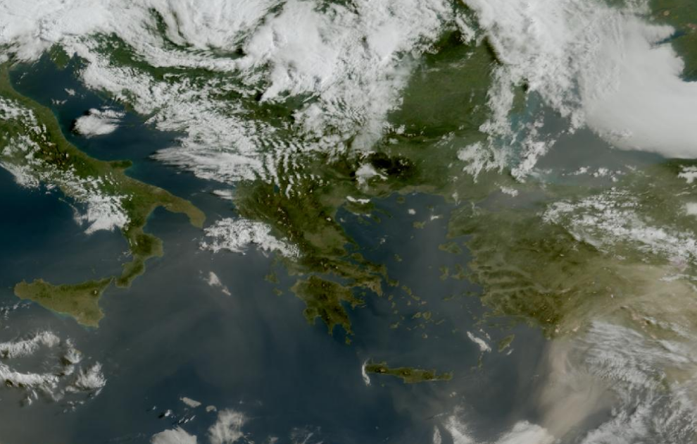 Τελευταία δορυφορική εικόνα νεφοκάλυψης