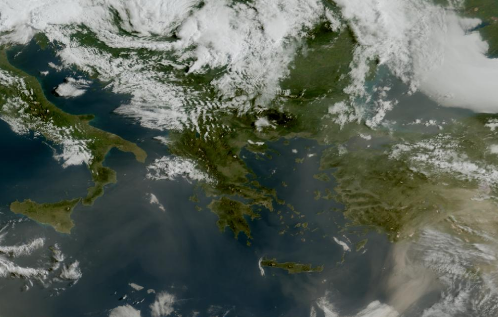 Τελευταία δορυφορική εικόνα νεφοκάλυψης