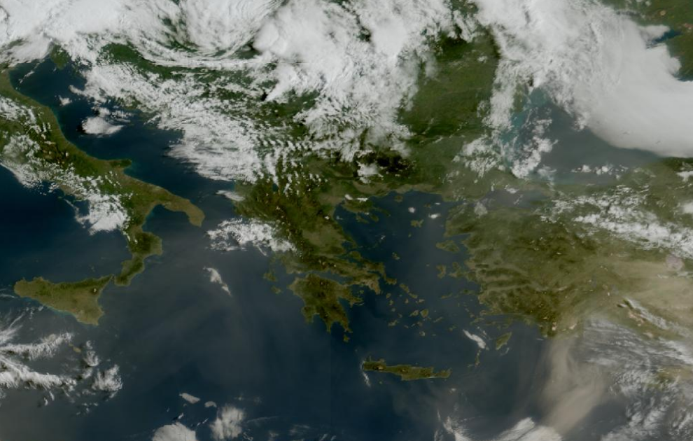 Τελευταία δορυφορική εικόνα νεφοκάλυψης
