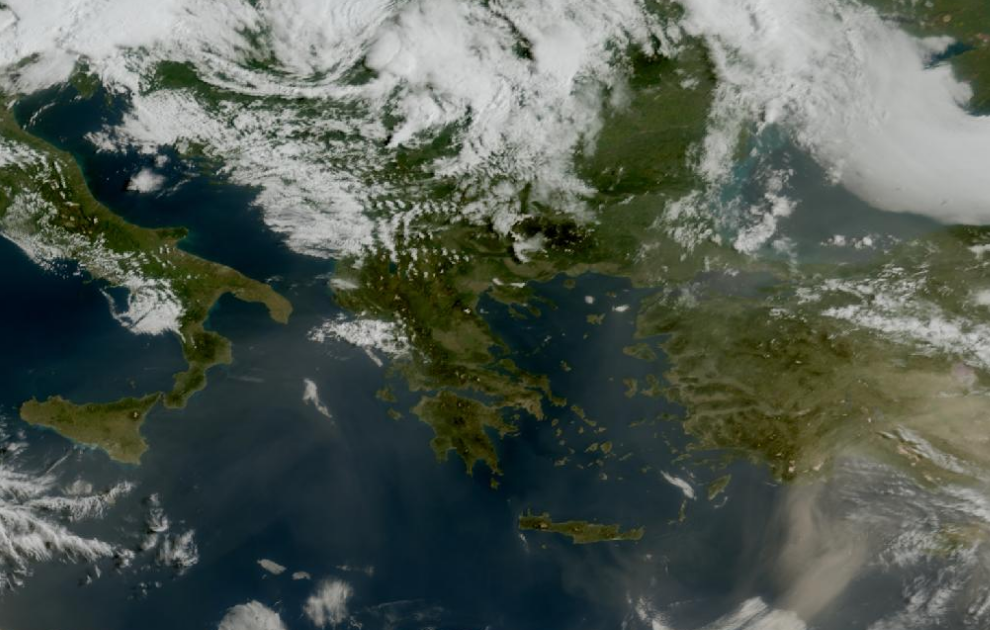 Τελευταία δορυφορική εικόνα νεφοκάλυψης