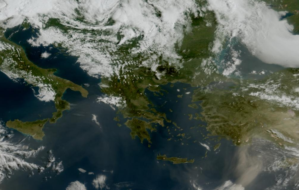 Τελευταία δορυφορική εικόνα νεφοκάλυψης