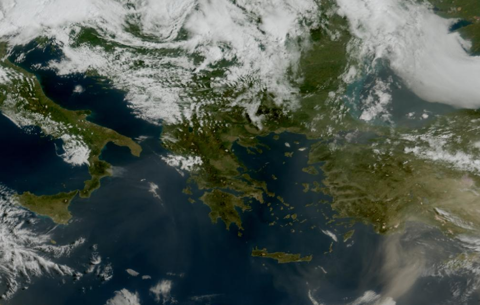Τελευταία δορυφορική εικόνα νεφοκάλυψης