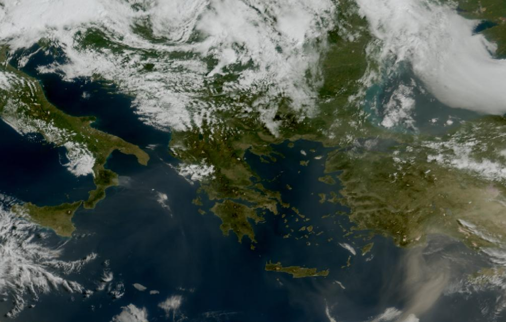 Τελευταία δορυφορική εικόνα νεφοκάλυψης