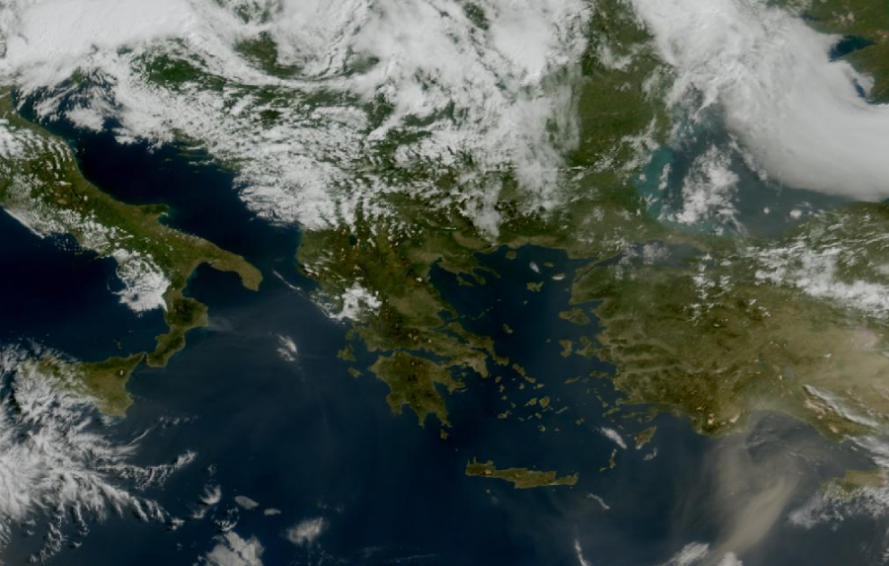 Τελευταία δορυφορική εικόνα νεφοκάλυψης