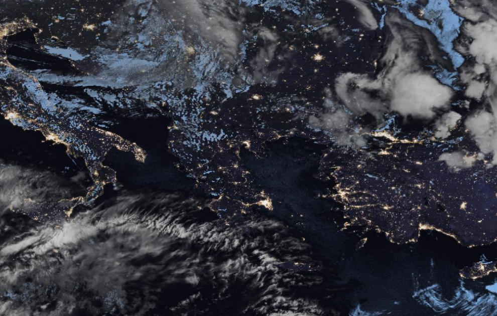 Τελευταία δορυφορική εικόνα νεφοκάλυψης