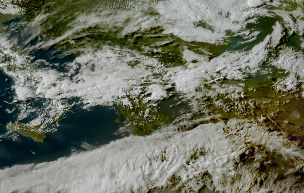 Τελευταία δορυφορική εικόνα νεφοκάλυψης