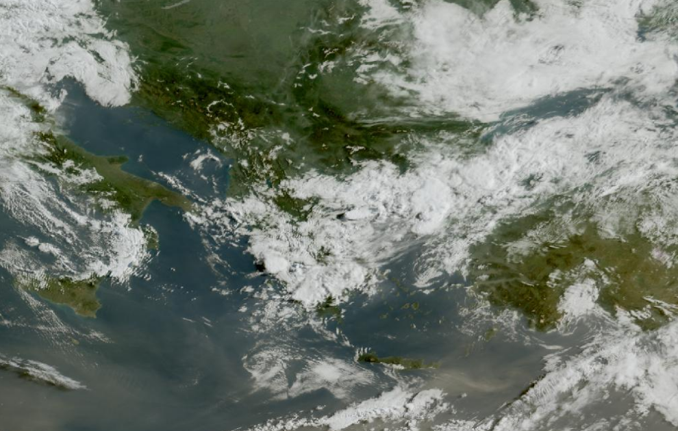 Τελευταία δορυφορική εικόνα νεφοκάλυψης