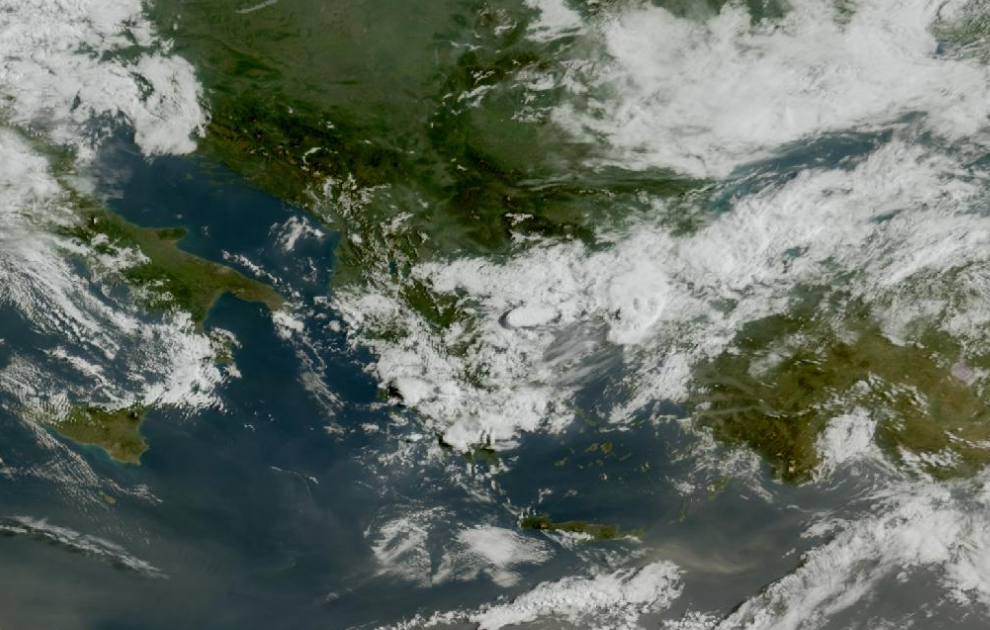 Τελευταία δορυφορική εικόνα νεφοκάλυψης