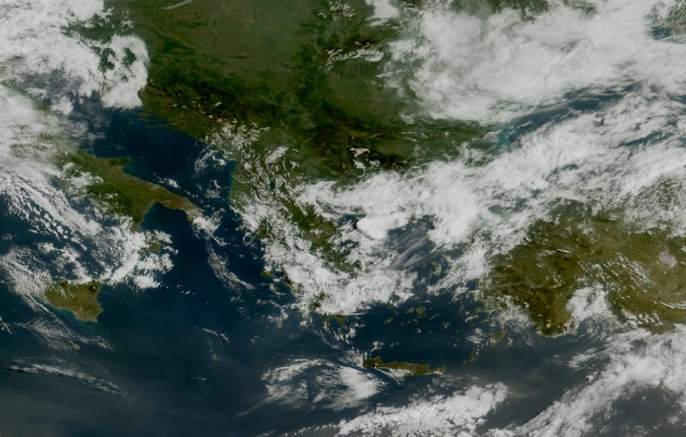 Τελευταία δορυφορική εικόνα νεφοκάλυψης