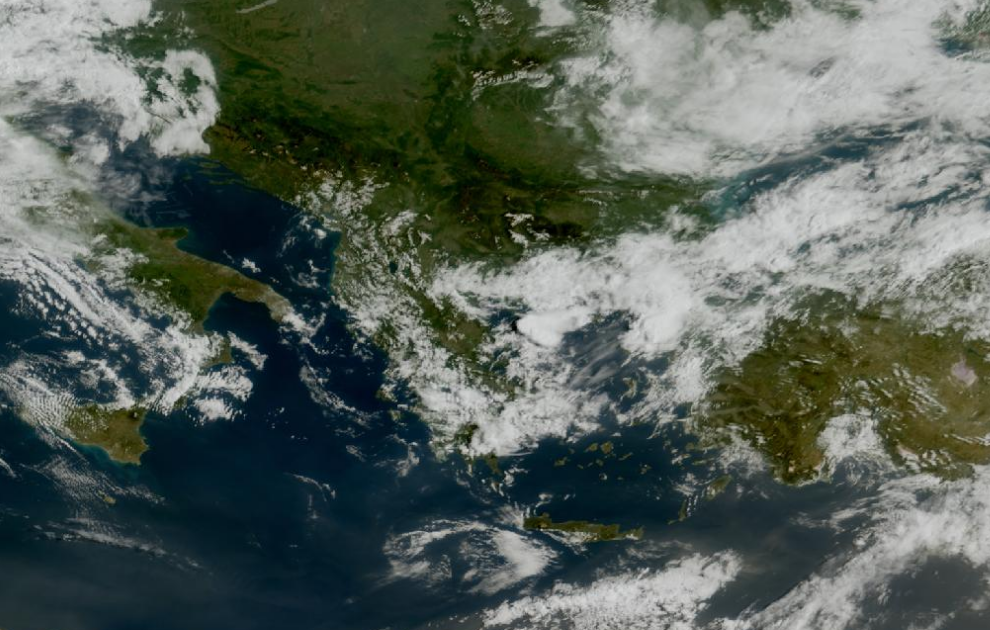 Τελευταία δορυφορική εικόνα νεφοκάλυψης