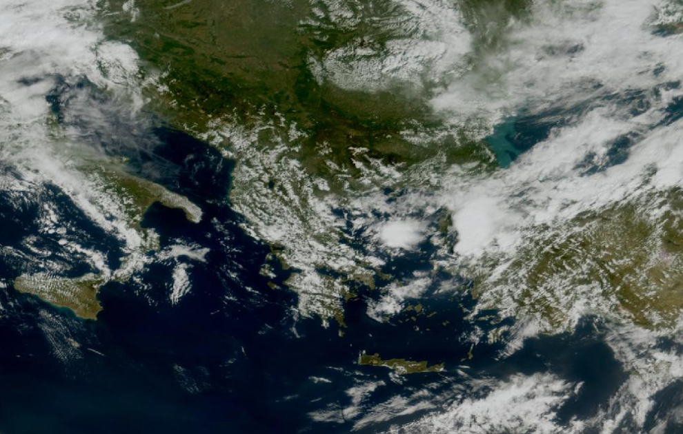 Τελευταία δορυφορική εικόνα νεφοκάλυψης