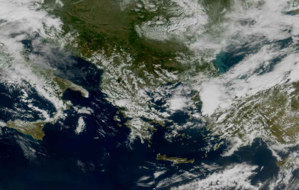 Τελευταία δορυφορική εικόνα νεφοκάλυψης