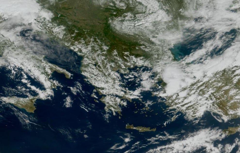 Τελευταία δορυφορική εικόνα νεφοκάλυψης