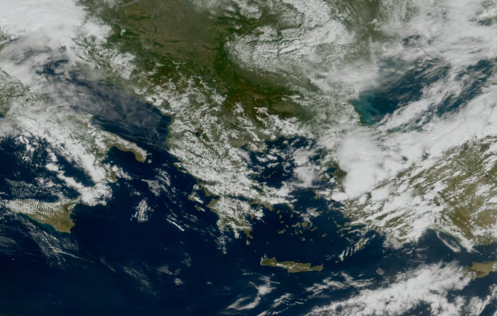 Τελευταία δορυφορική εικόνα νεφοκάλυψης