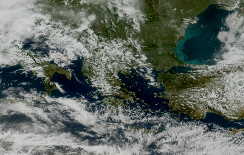 Τελευταία δορυφορική εικόνα νεφοκάλυψης