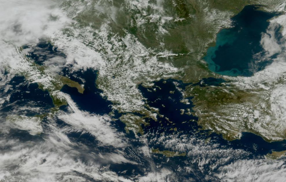 Τελευταία δορυφορική εικόνα νεφοκάλυψης