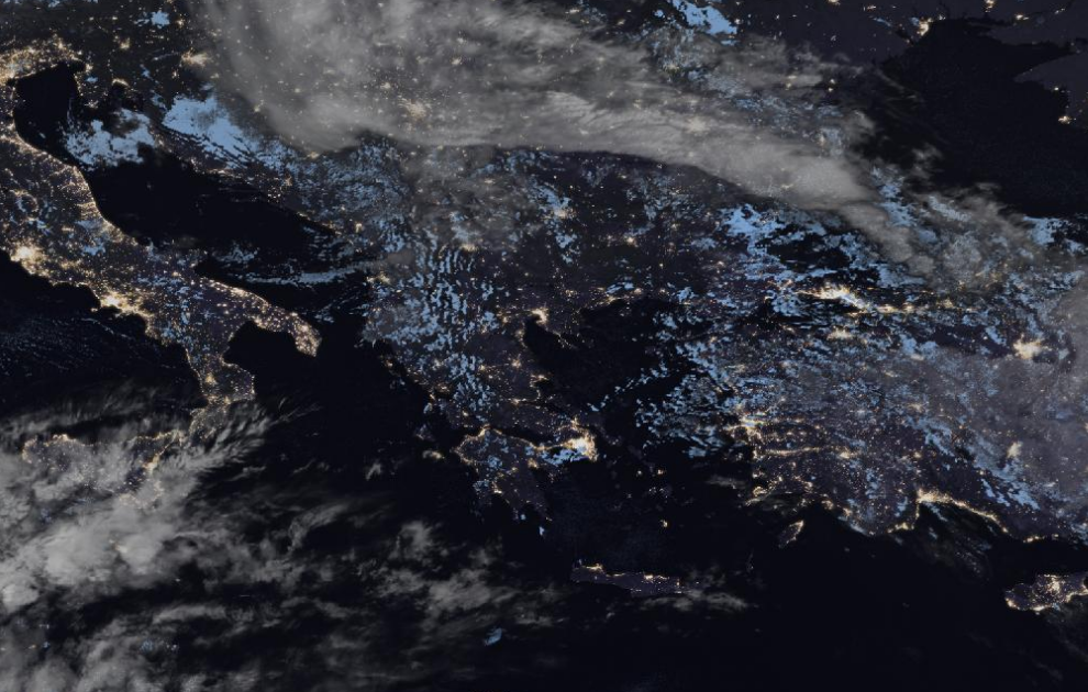 Τελευταία δορυφορική εικόνα νεφοκάλυψης