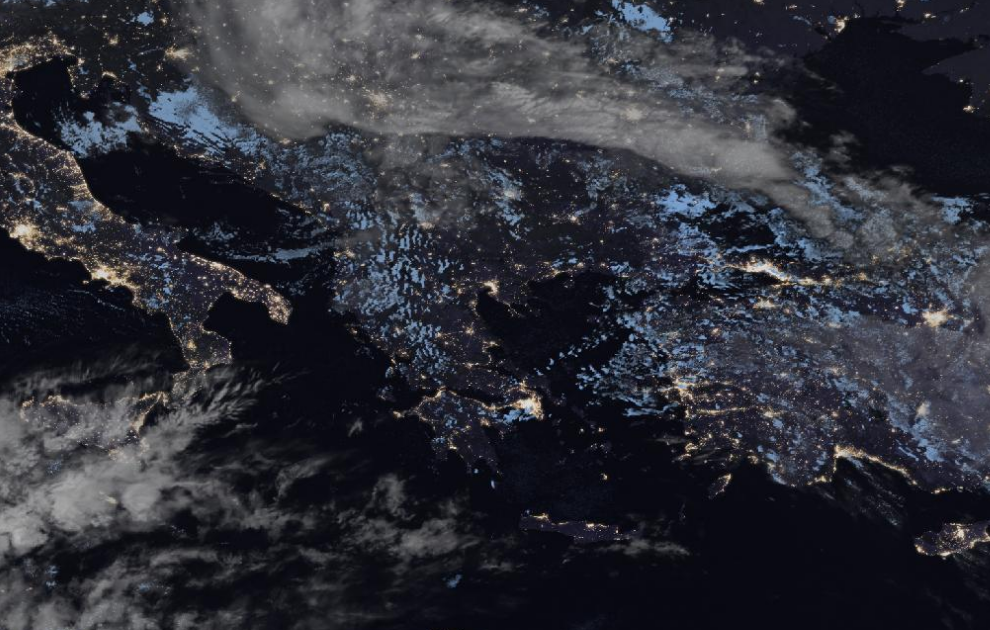 Τελευταία δορυφορική εικόνα νεφοκάλυψης