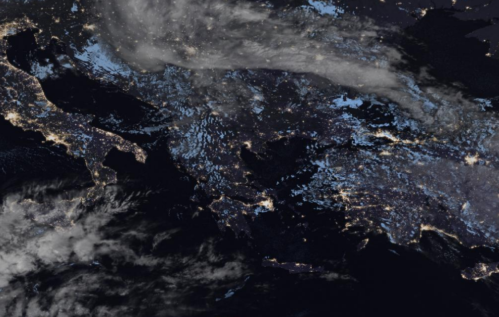 Τελευταία δορυφορική εικόνα νεφοκάλυψης