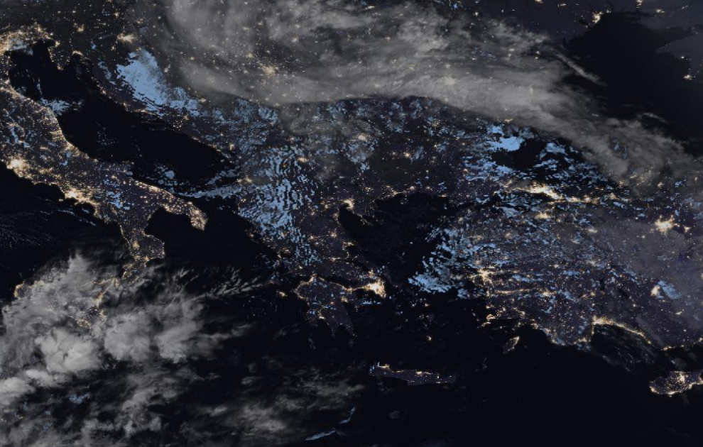 Τελευταία δορυφορική εικόνα νεφοκάλυψης