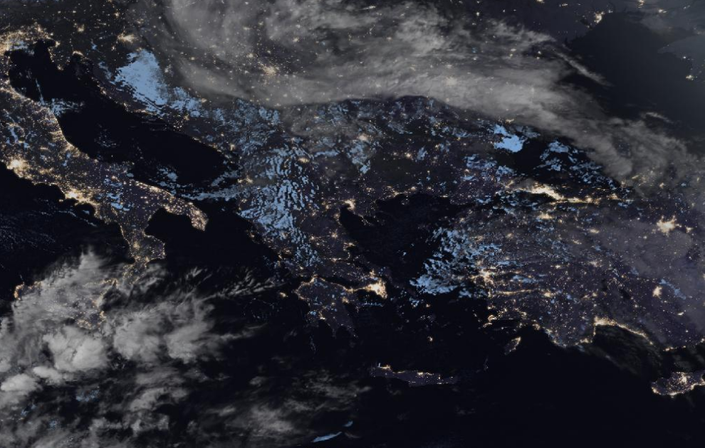 Τελευταία δορυφορική εικόνα νεφοκάλυψης