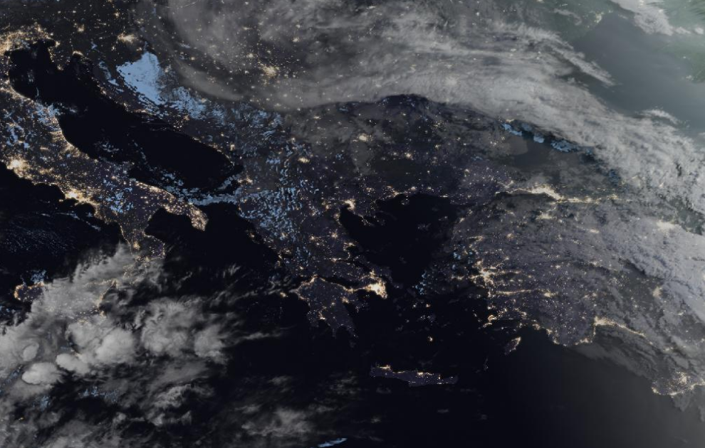 Τελευταία δορυφορική εικόνα νεφοκάλυψης