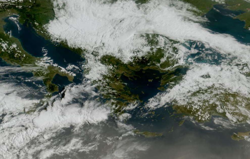 Τελευταία δορυφορική εικόνα νεφοκάλυψης