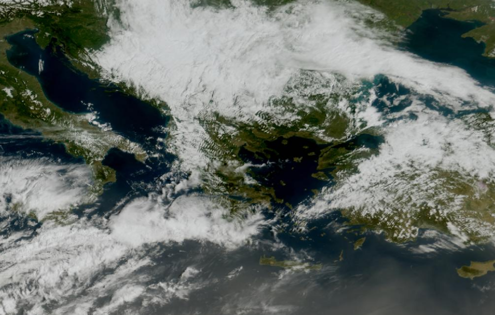 Τελευταία δορυφορική εικόνα νεφοκάλυψης