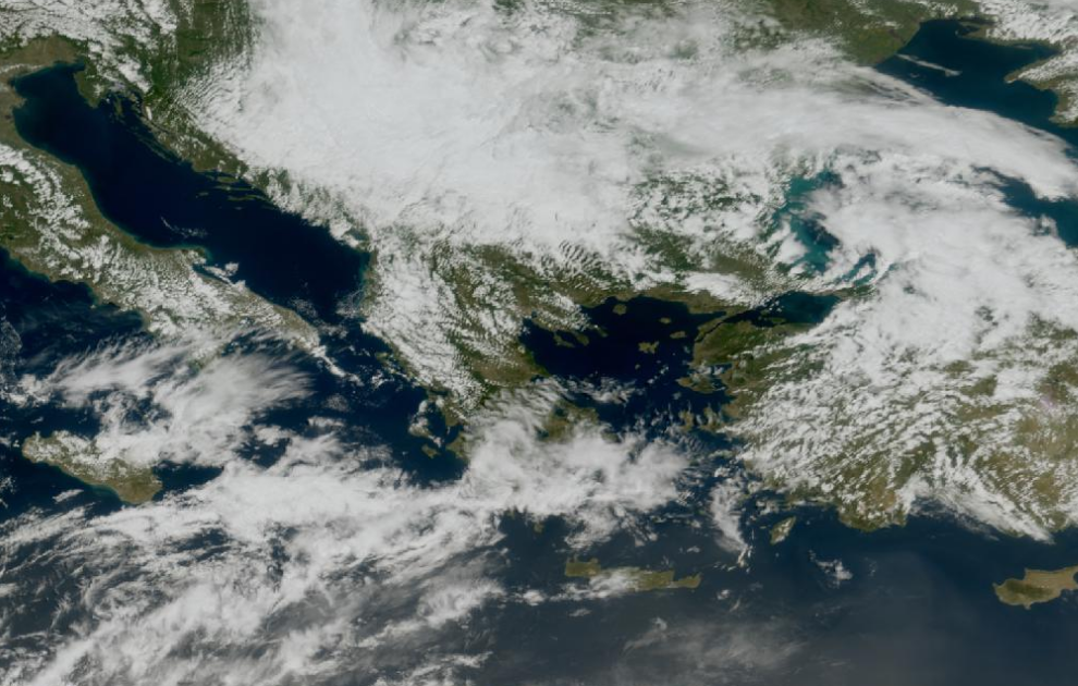 Τελευταία δορυφορική εικόνα νεφοκάλυψης