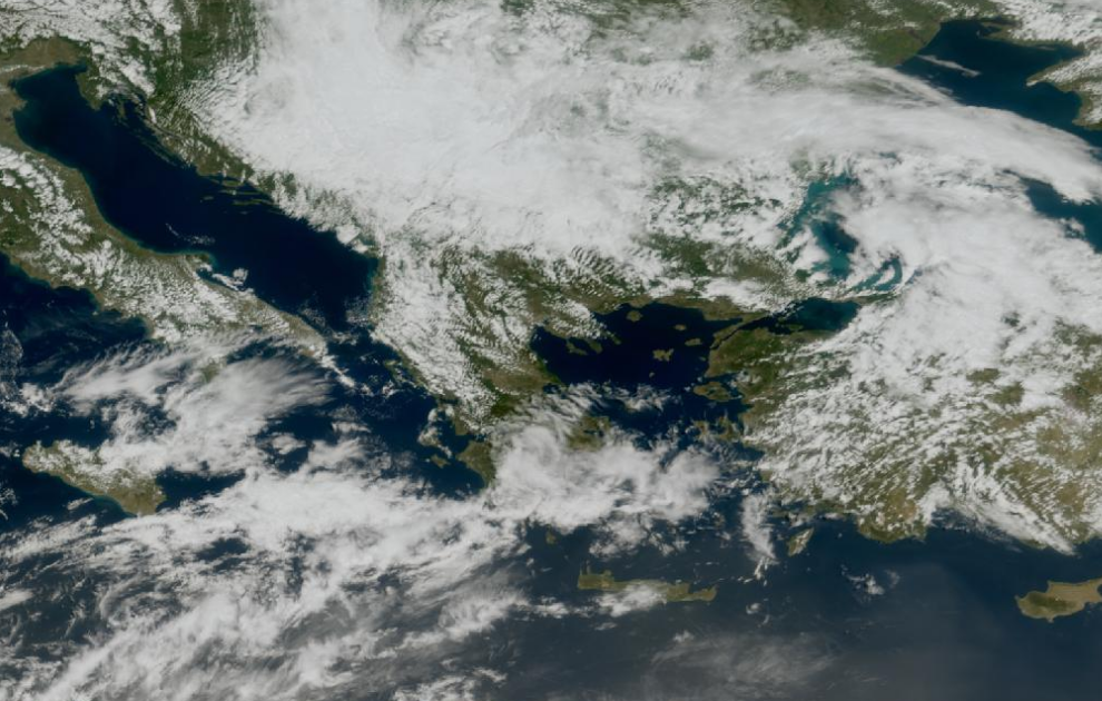 Τελευταία δορυφορική εικόνα νεφοκάλυψης