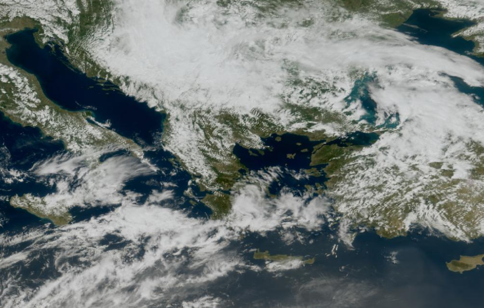 Τελευταία δορυφορική εικόνα νεφοκάλυψης