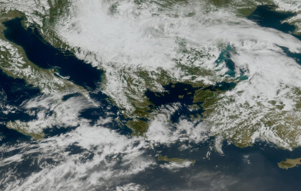 Τελευταία δορυφορική εικόνα νεφοκάλυψης