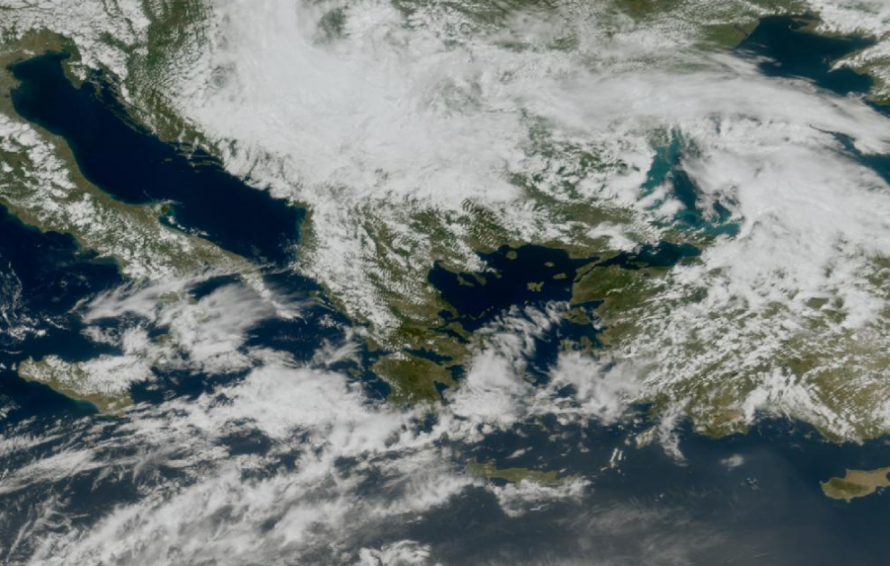 Τελευταία δορυφορική εικόνα νεφοκάλυψης