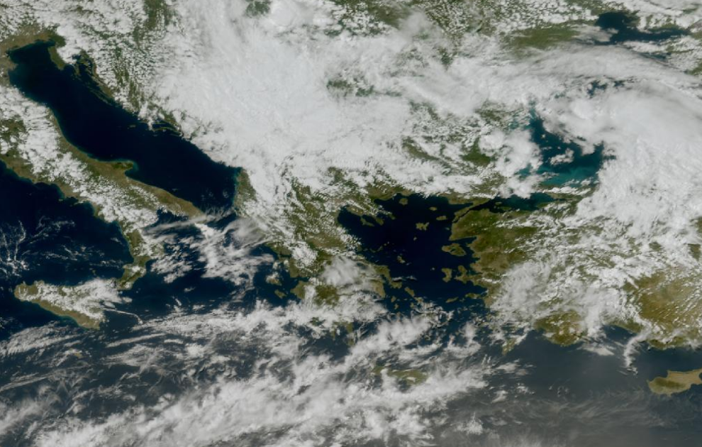 Τελευταία δορυφορική εικόνα νεφοκάλυψης