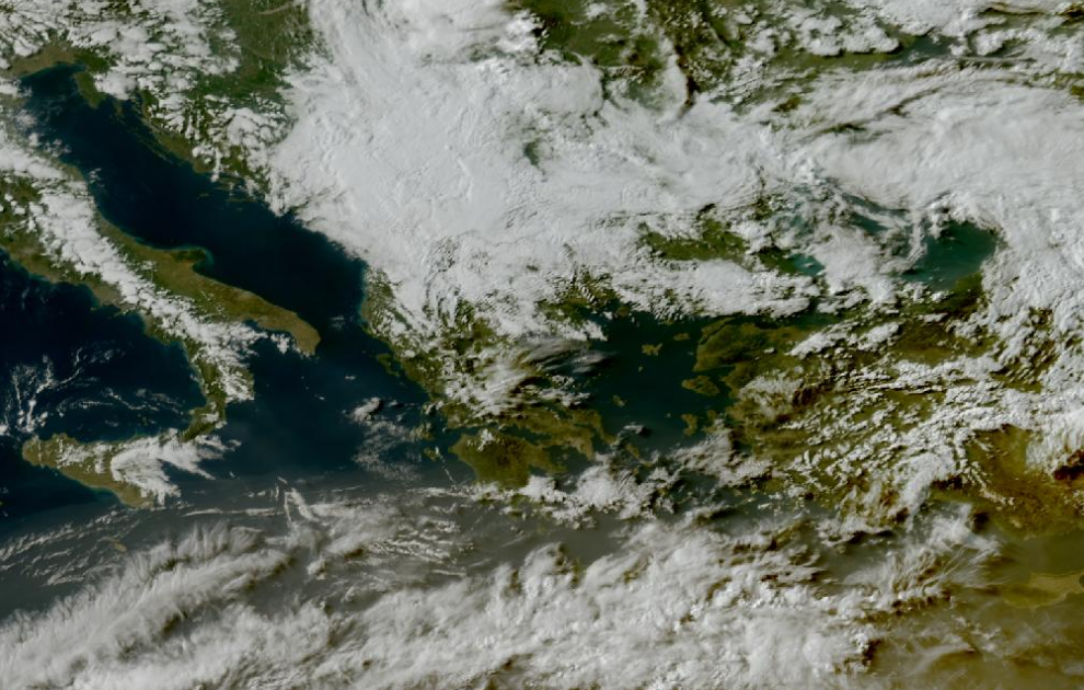 Τελευταία δορυφορική εικόνα νεφοκάλυψης