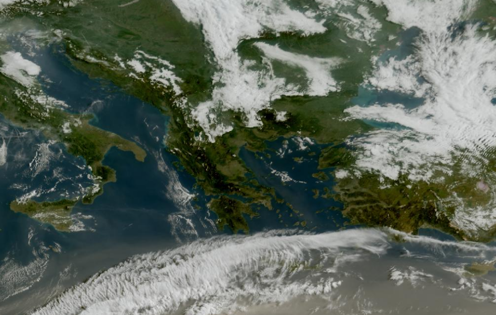 Τελευταία δορυφορική εικόνα νεφοκάλυψης