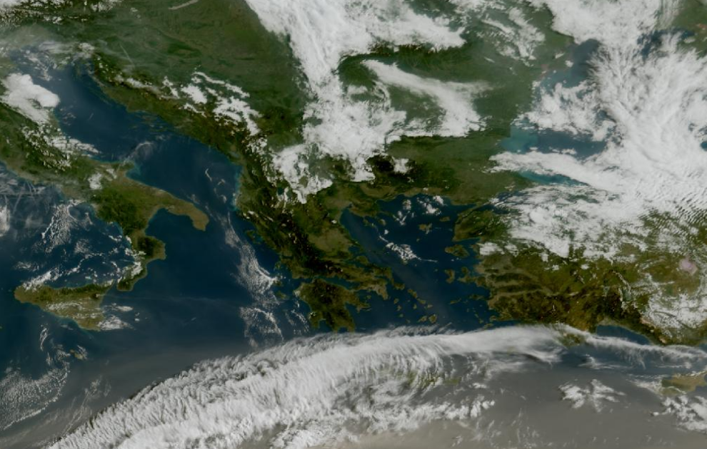 Τελευταία δορυφορική εικόνα νεφοκάλυψης