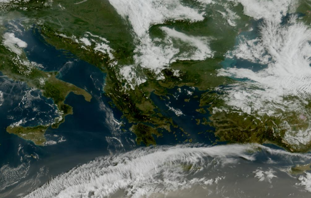 Τελευταία δορυφορική εικόνα νεφοκάλυψης