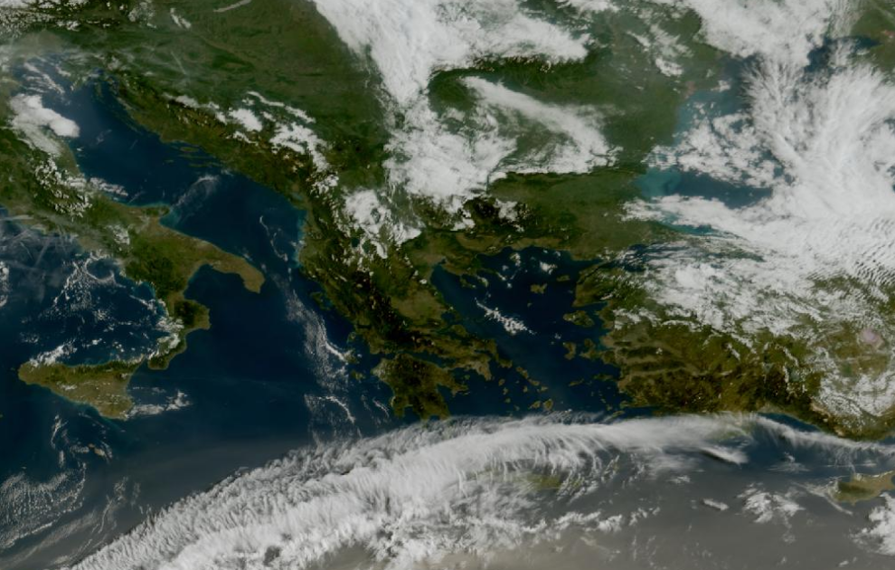 Τελευταία δορυφορική εικόνα νεφοκάλυψης