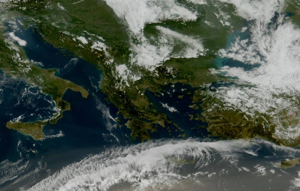 Τελευταία δορυφορική εικόνα νεφοκάλυψης