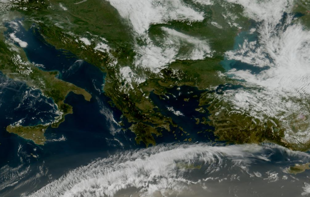 Τελευταία δορυφορική εικόνα νεφοκάλυψης