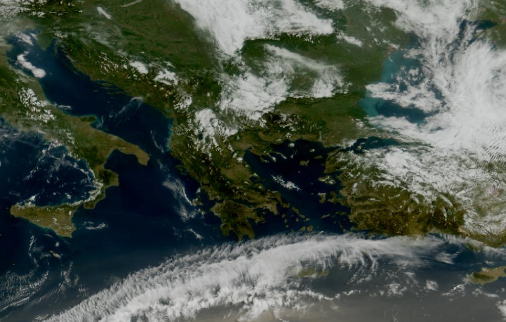 Τελευταία δορυφορική εικόνα νεφοκάλυψης